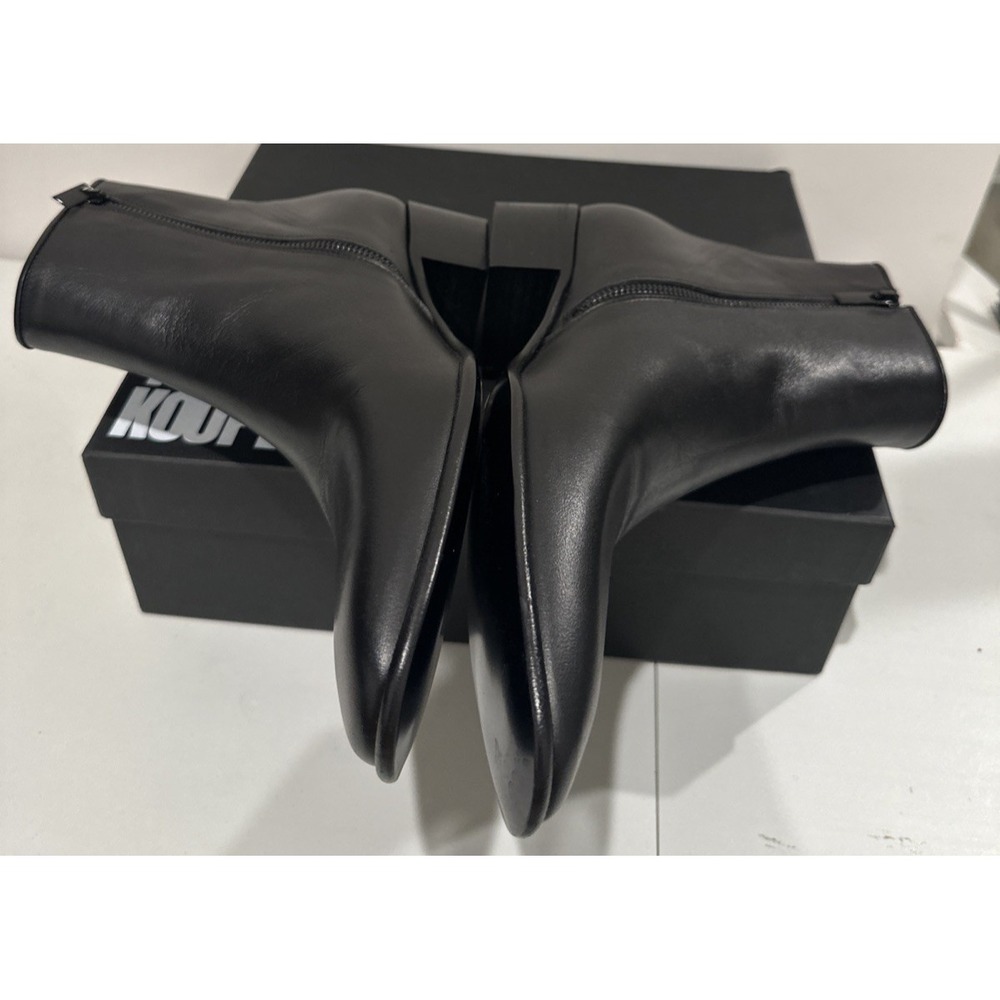 The Kooples Sze 42 US 8 Vestiaire Carry Over Smooth Leather Boots Side Zip Black - Picture 5 of 15